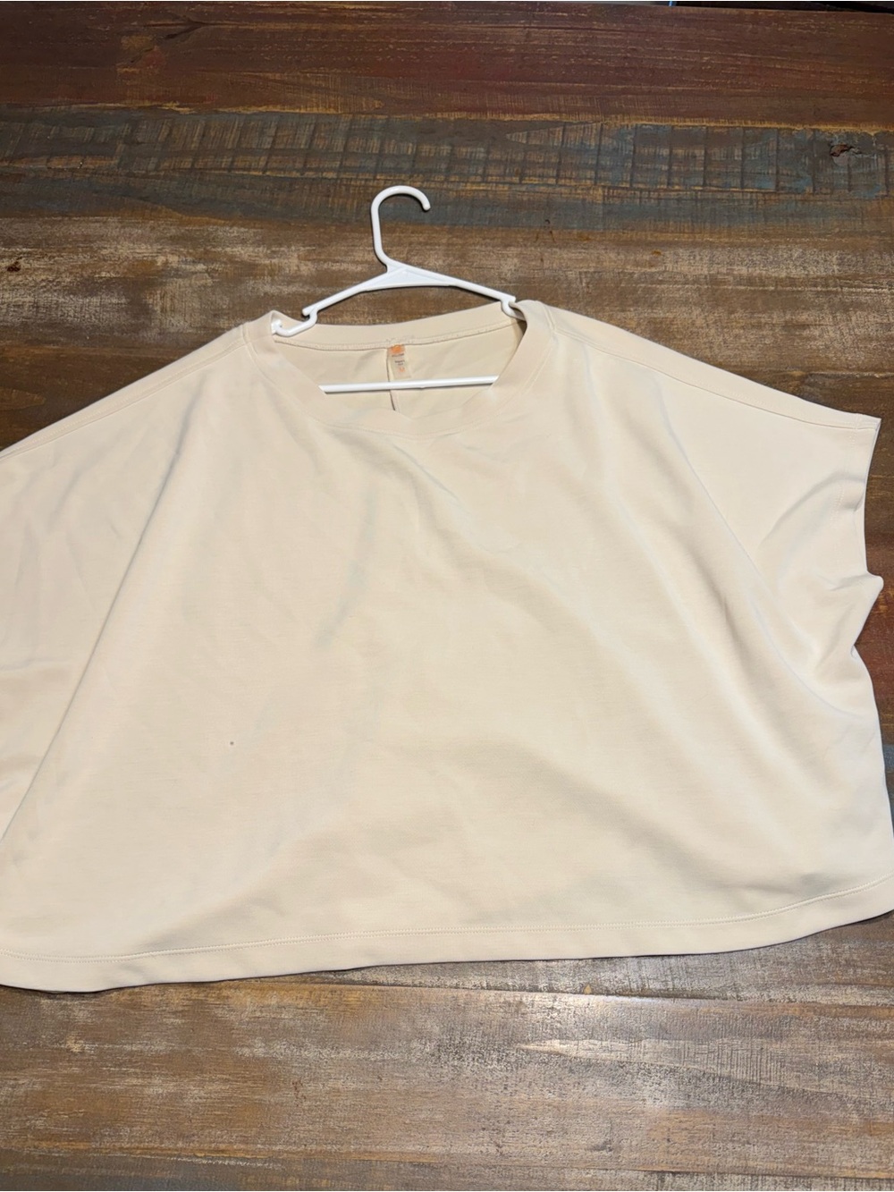 Mono B Soft Cream Boxy Short-Sleeve Tee